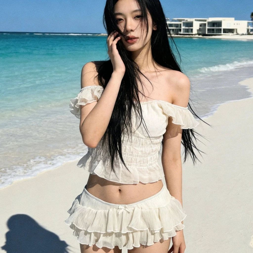 Sunset bikini🌊ชุดว่ายน้ำแฟชั่น รุ่นใหม่ ชุดว่ายน้ำทูพีทเซ็กซี่ ชุดไปทะเล เที่ยวทะเล มีฟองน้ำและซับใน
