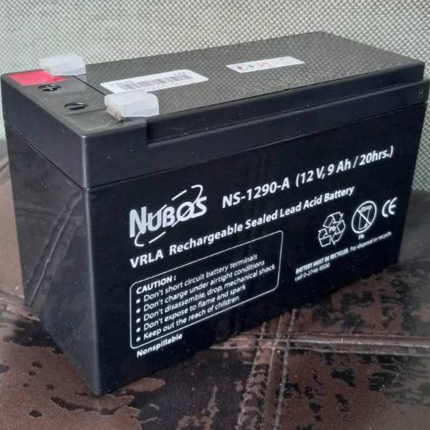 NUBOS Battery12V 9Ah /20hrs.  ขนาด 12V 9Ah แบตเตอรี่ชนิดแห้ง แบบปิดผนึก