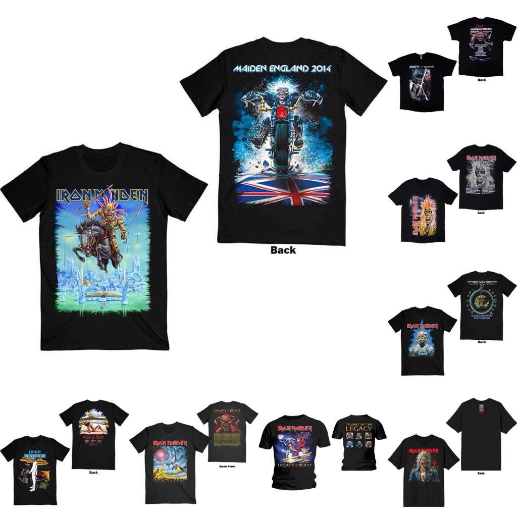 🇬🇧PREORDER เสื้อวง IRON MAIDEN T-SHIRT รวมลายสกรีนหน้า-หลัง ลิขสิทธิ์ของแท้ UK 🤘🔥