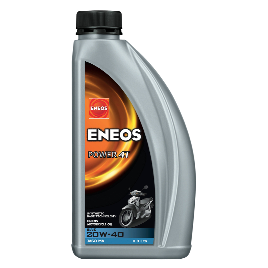 ENEOS POWER 4T ฝาดำ 20W-40 เอเนออส พาวเวอร์ 4T 20W40 น้ำมันเครื่องรถจักรยานยนต์ 0.8L 0.8 ลิตร 20W-50