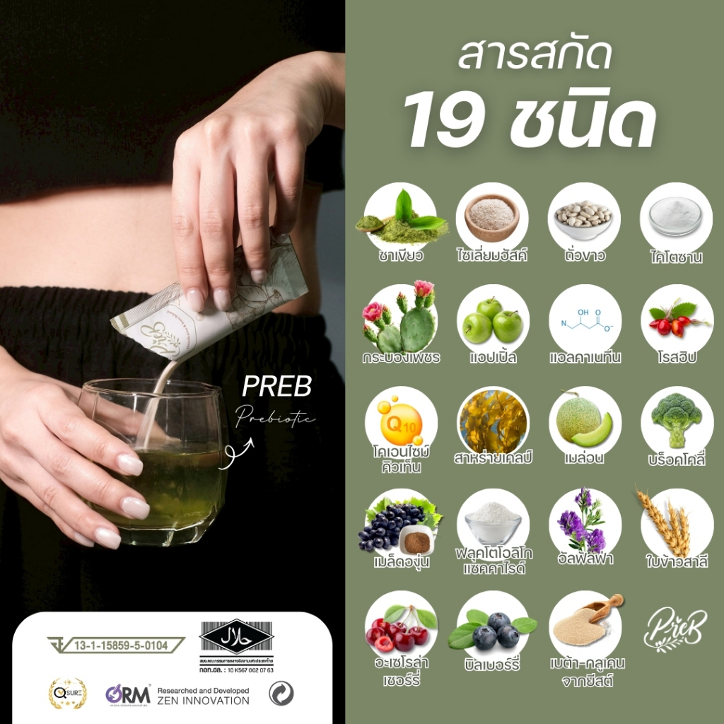 (1 กล่อง) PREB Prebiotic พรีไบโอติกของแท้ 100% (เจ้าของแบรนด์ขายเอง) - รูปที่ 2