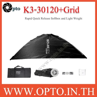 Triopo K3 + Grid Rapid Bowens Mount Quick Release Octa Softbox and Strip ซอฟท์บ๊อกซ์ 8ก้าน ไฟสตูดิโอ