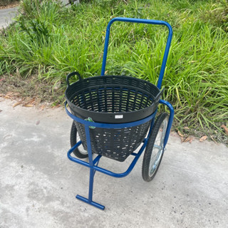 รถเข็นเก็บยางพารา ล้อ20นิ้ว มือ1 🚗แถมฟรีเข่งเบอร์2 (เหล็กกลม…