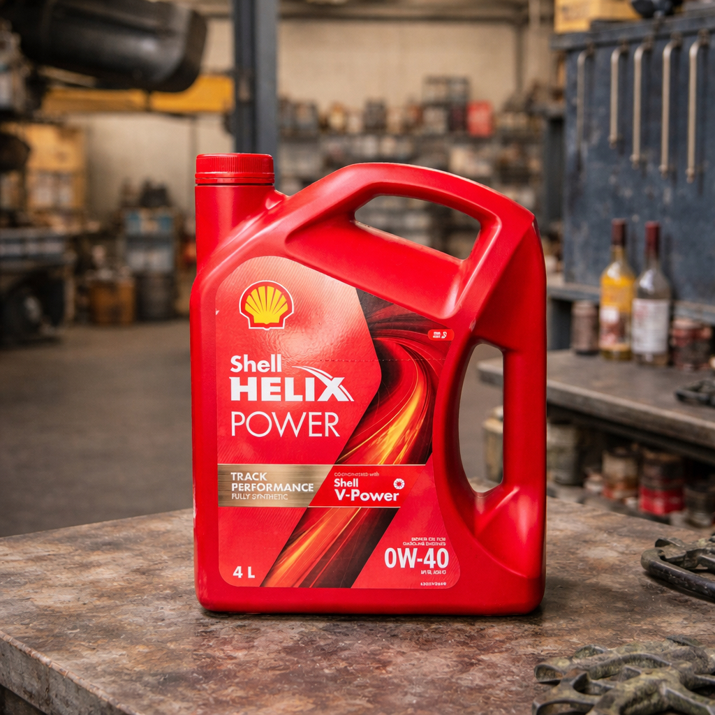 น้ำมันเครื่องเบนซิน Shell Helix Power 0W-40 4 ลิตร