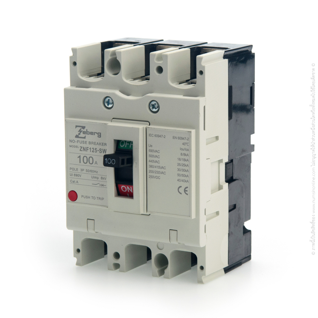 เบรกเกอร์ 100A 3P ZEBERG ZNF125-SW