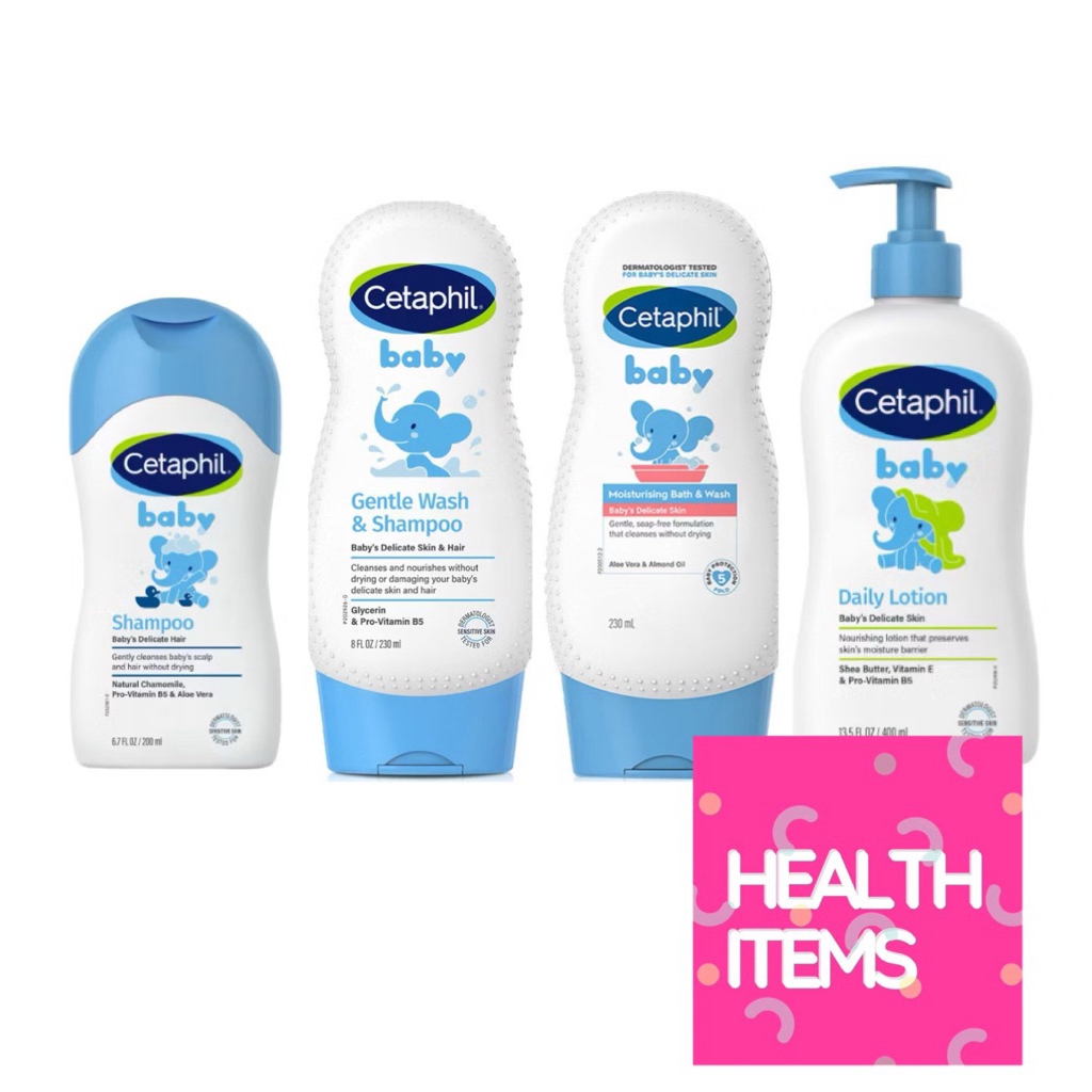 ((ซื้อ1ขวดแถมคลีนเซอร์29ml1ขวด))  Cetaphil Baby Lotion  / wash & shampoo / Shampoo / Moisturizing Bath