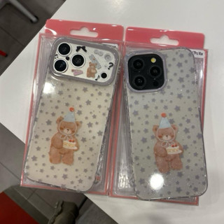 เคสอะครีลิคสกรีนลายเคลือบกลิตเตอร์ งานกันเลนส์กล้อง ขอบหัวใจ…