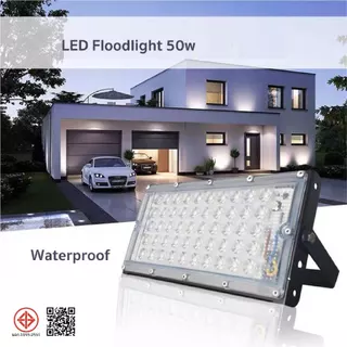 LED Floodlight 80w ไฟ สปอตไลท์ LED กันน้ำ ขนาด 50W โคมไฟ ไฟถนน โคมไฟภูมิทัศน์ ดวงไฟ 50 ดวง