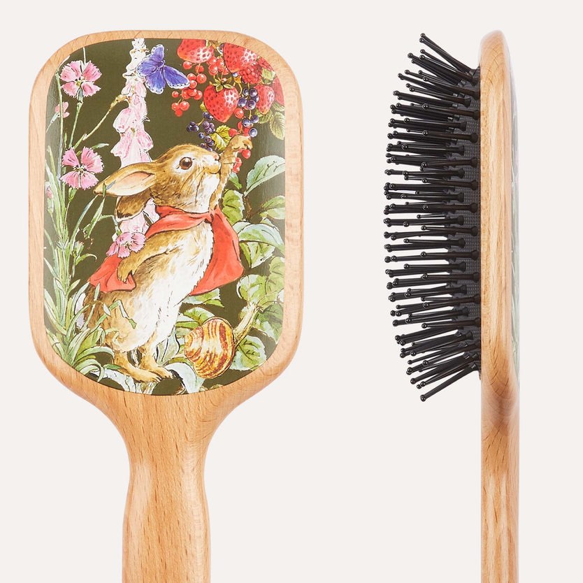 แปรงหวีผม Kentbrushes Flopsy™ Fine Quill Paddle Brush (PR03) Peter Rabiit Ed. ปลายกลม