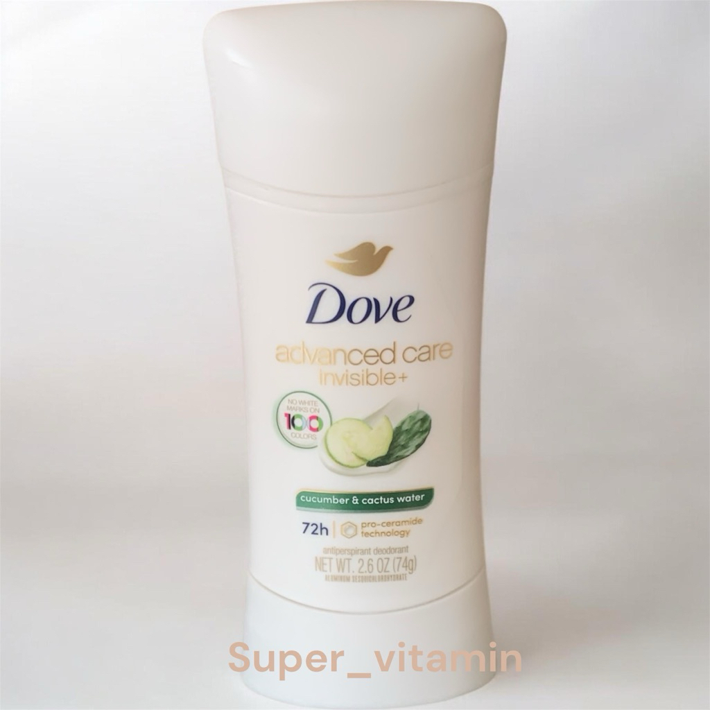 รุ่นใหม่ ระงับกลิ่นกาย 72 ช.ม Dove advanced care antiperspirant deodorant 2.6 oz (74 g) แห้งสบาย พร้อมกลิ่นหอมสดชื่น