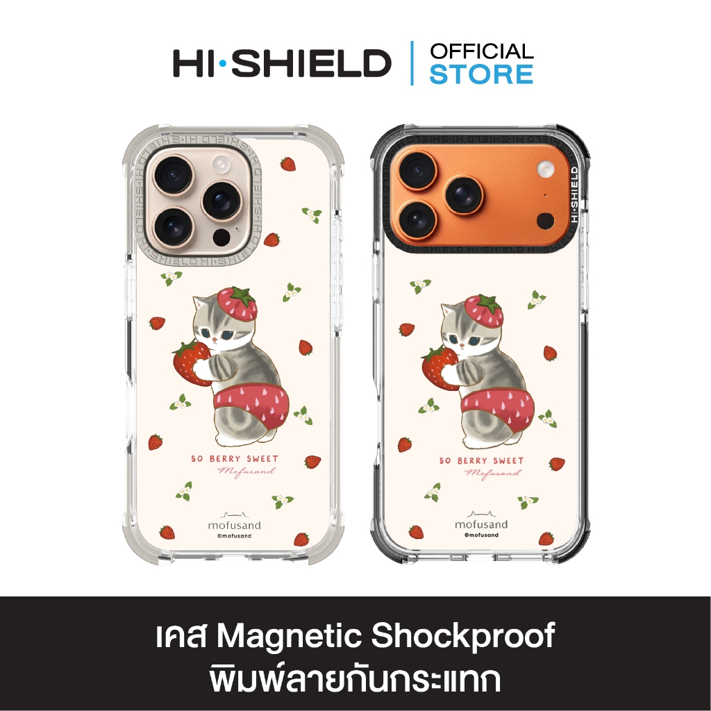 HI-SHIELD Magnetic Shockproof Case รุ่น Mofusand FS002 [iPhone17/iPhone16/iPhone15/iPhone14] - เคสแม่เหล็ก