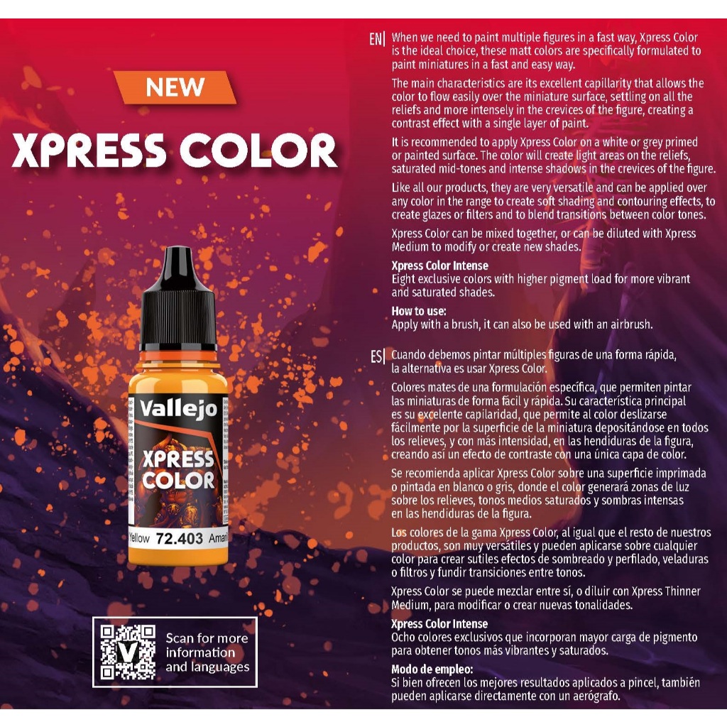 Vallejo : Xpress Color : Xpress Color Paint สีเพ้นโมเดล สูตรน้ำ ขนาด 18 ml