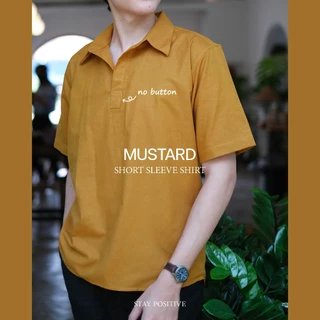 เสื้อเชิ้ต คอปก แบบสวม แขนสั้น SHORT SLEEVE SHIRT ทรงพอดีตัว Regular Fit