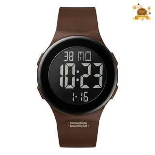 นาฬิกาข้อมือ TOMI - โทมิ แท้ รหัส TM1 กันน้ำ 100% ไฟ LED เต็มจอ หน้าปัดกลม 42 MM. สายซิลิโคนเรซิ่น มี 15 สี