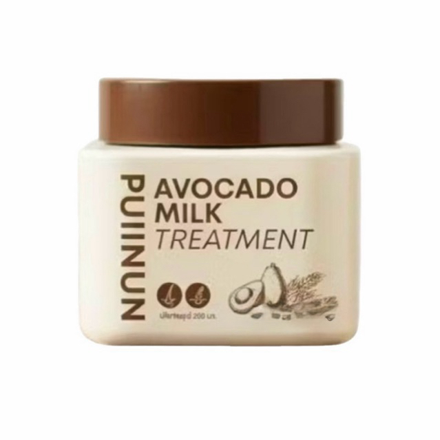 ทรีทเม้นท์ปุยนุ่น ทรีทเม้นท์อโวคาโดมิลค์ PUIINUN AVOCADO MILK TREATMENT 200ml