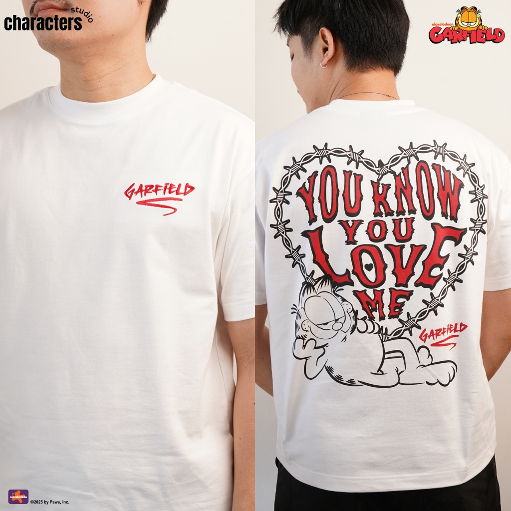 [NEW] Garfield เสื้อผู้ใหญ่ทรงโอเวอร์ไซส์ ลายการ์ฟิลด์หัวใจวาเลนไทน์ ผ้าCotton 100% สินค้าลิขสิทธิ์แท้ Characters Studio - รูปที่ 3