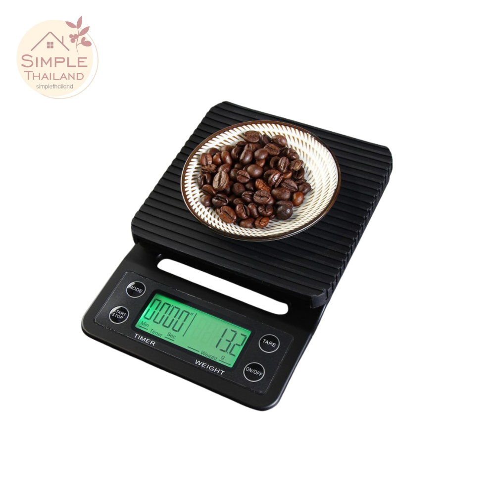 ตาชั่งกาแฟ ตาชั่งดิจิตอล 5kg เครื่องชั่งกาแฟดิจิตอล Coffee scale  เหมาะสำหรับชั่งอาหาร ตาชั่ง Simple