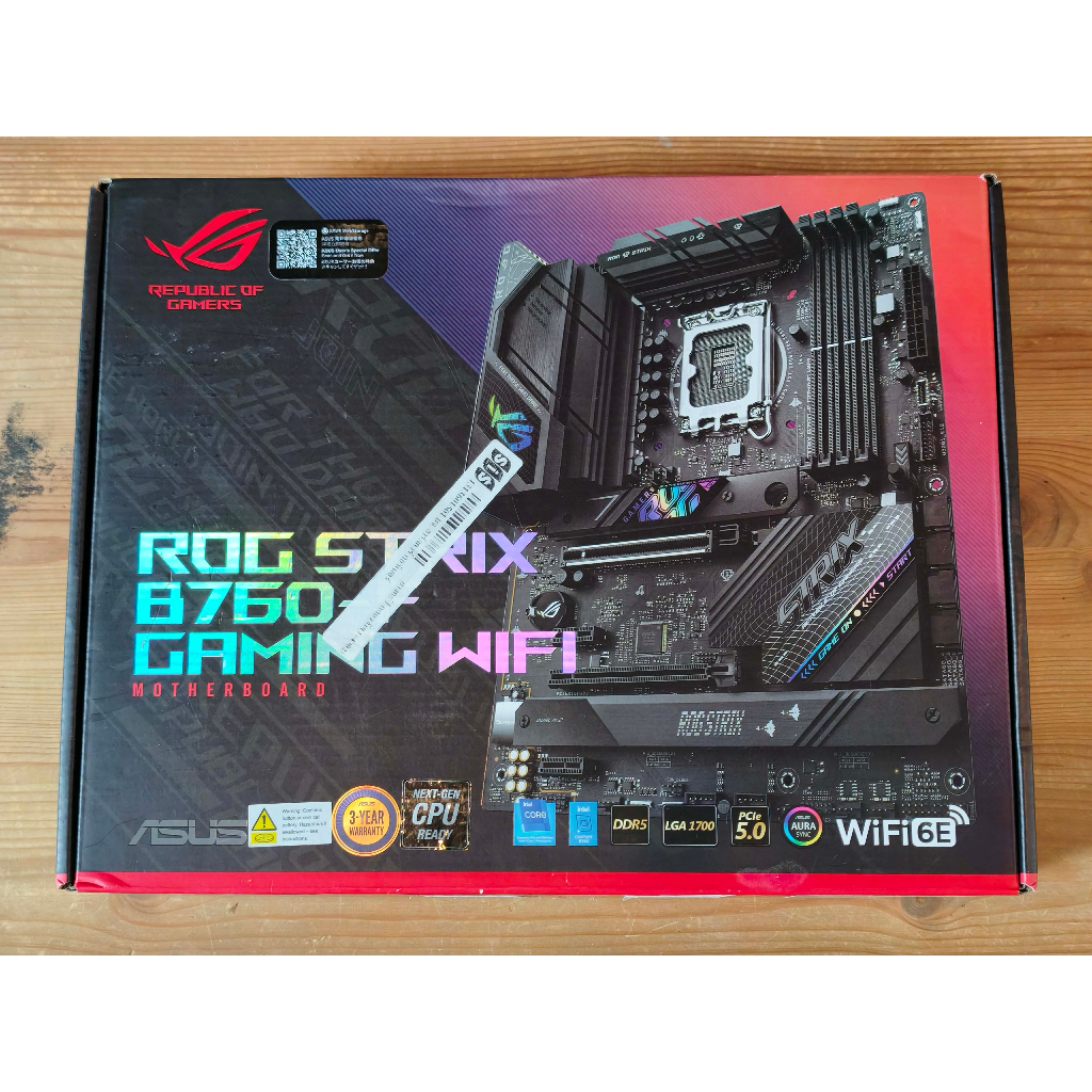 MAINBOARD ASUS ROG STRIX B760-F GAMING WIFI (DDR5)(LGA 1700)(ATX) เมนบอร์ด มือสอง ประกันศูนย์ไทย