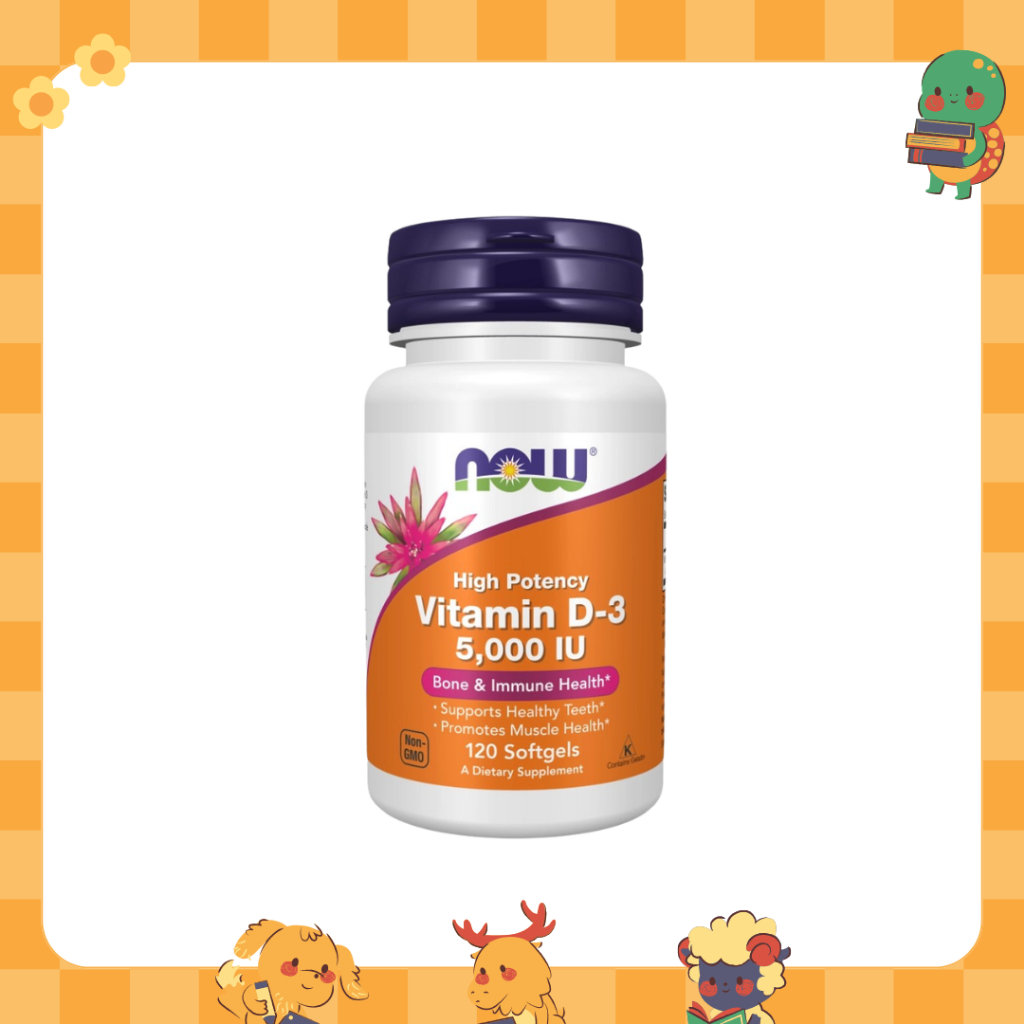 NOW Vitamin D3 5000 IU / 120 Softgels