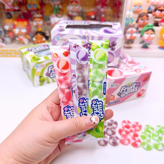เยลลี่เคลือบน้ำตาล เยลลี่ fruit gems ผลไม้ มี 3 รส (1 กล่อง 30 ชิ้น)