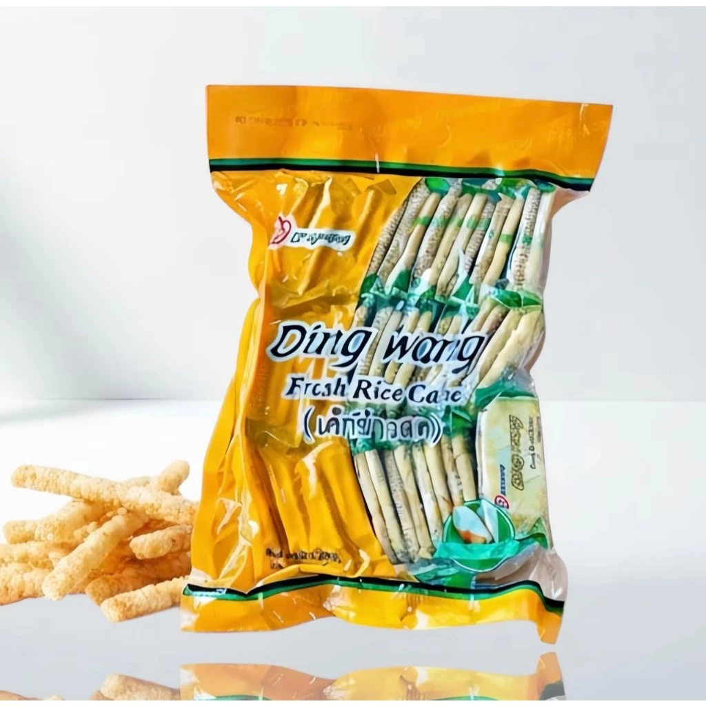 [Dingwang] ขนมเค้กข้าวสด ขนาด200กรัม หอม อร่อย เคี้ยวเพลิน 1แพ็คมี28ห่อ 1ห่อมี2ชิ้น