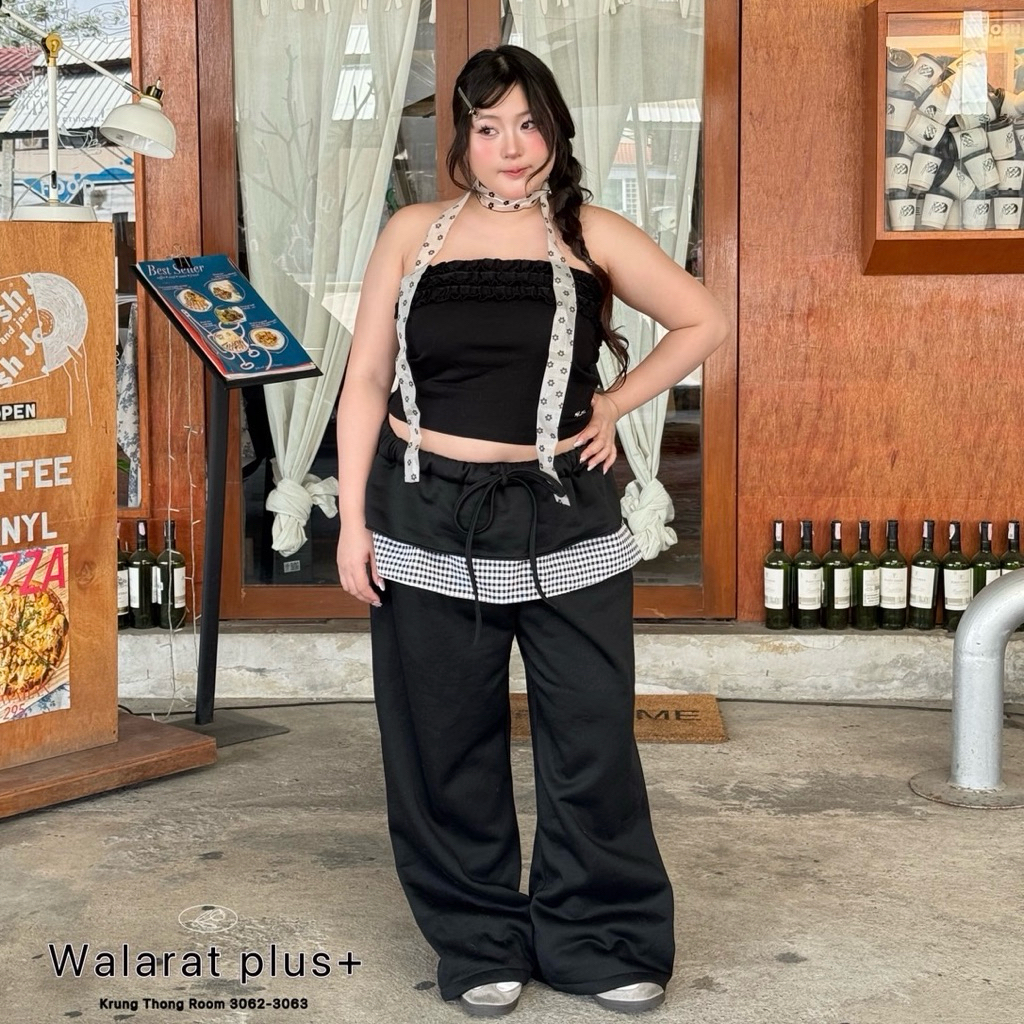 🧸𝐂𝐡𝐮𝐛𝐛𝐲𝐋𝐚𝐧𝐝.(เอว32-46)🪿PunPun Pants🪿รุ่นปันปัน กางเกงไซส์ใหญ่ ดีเทลน่ารัก สำหรับสาวอวบ #Sk059 - รูปที่ 4