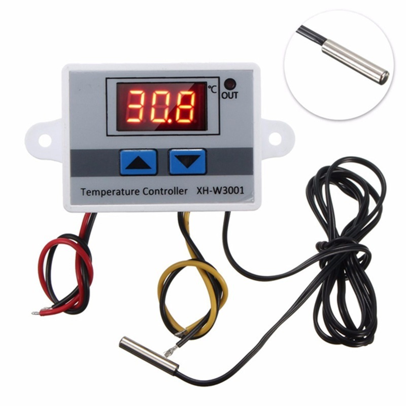XH-W3001 เครื่องปรับอุณหภูมิ ตัวควบคุมอุณหภูมิ 220V อุปกรณ์ไฟฟ้าตามอุณหภูมิที่ตั้งไว้