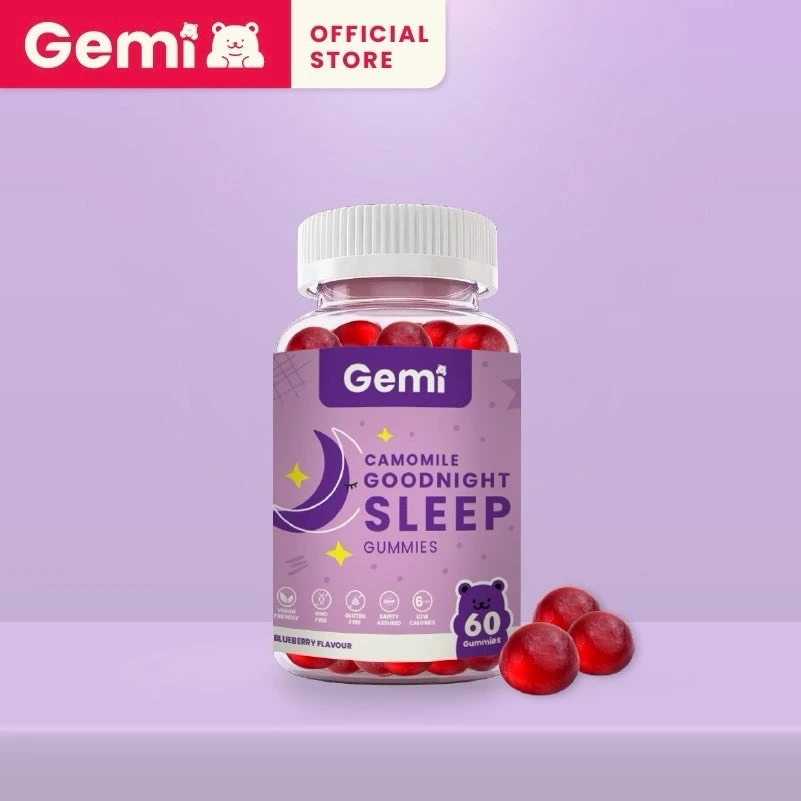 Gemi เจมมี่ กู๊ดไนท์สลีพกัมมี่ 1 กระปุก / Gemi Goodnight Sleep Gummy 1 bottles / GemiGummi