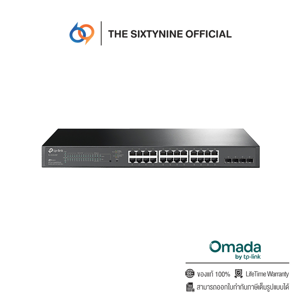 TP-Link SG2428P Omada 28G L2+ 4 SFP with 24G PoE+ 250W Smart Switch (SG2428P)
