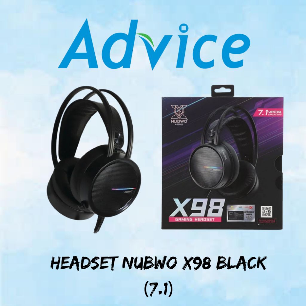 HEADSET NUBWO X98 BLACK (7.1)