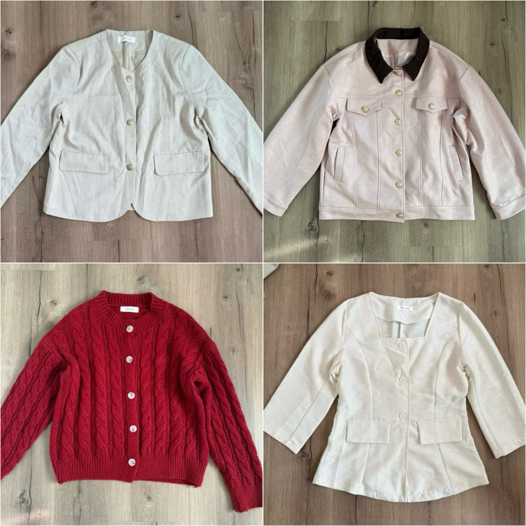 เสื้อคลุม แขนยาว ไหมพรม เบลเซอร์ ไม่มีตำหนิสภาพ99% อก32-36 สอบถามเพิ่มเติมได้ค่า