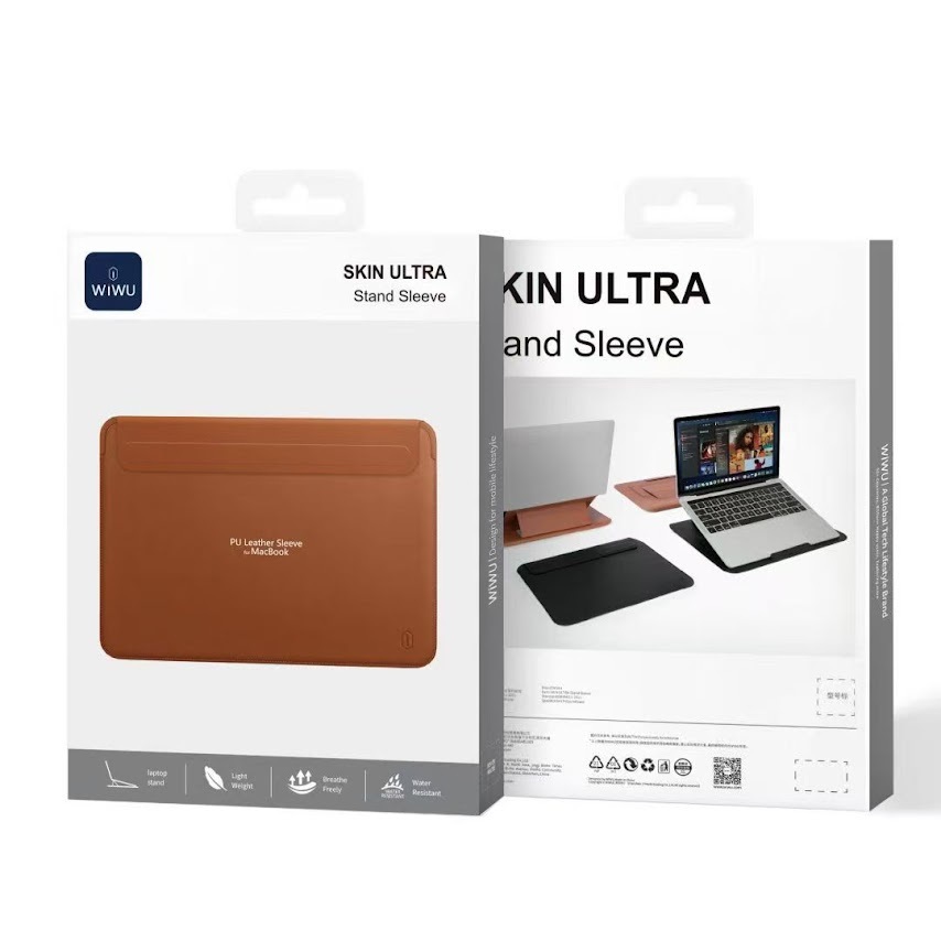 ของแท้100% เคสตั้งพื้น WiWU SKIN ULTRA Stand Sleeve สําหรับ Air/Pro 13.3 / 13.6 14.2 15.3นิ้ว