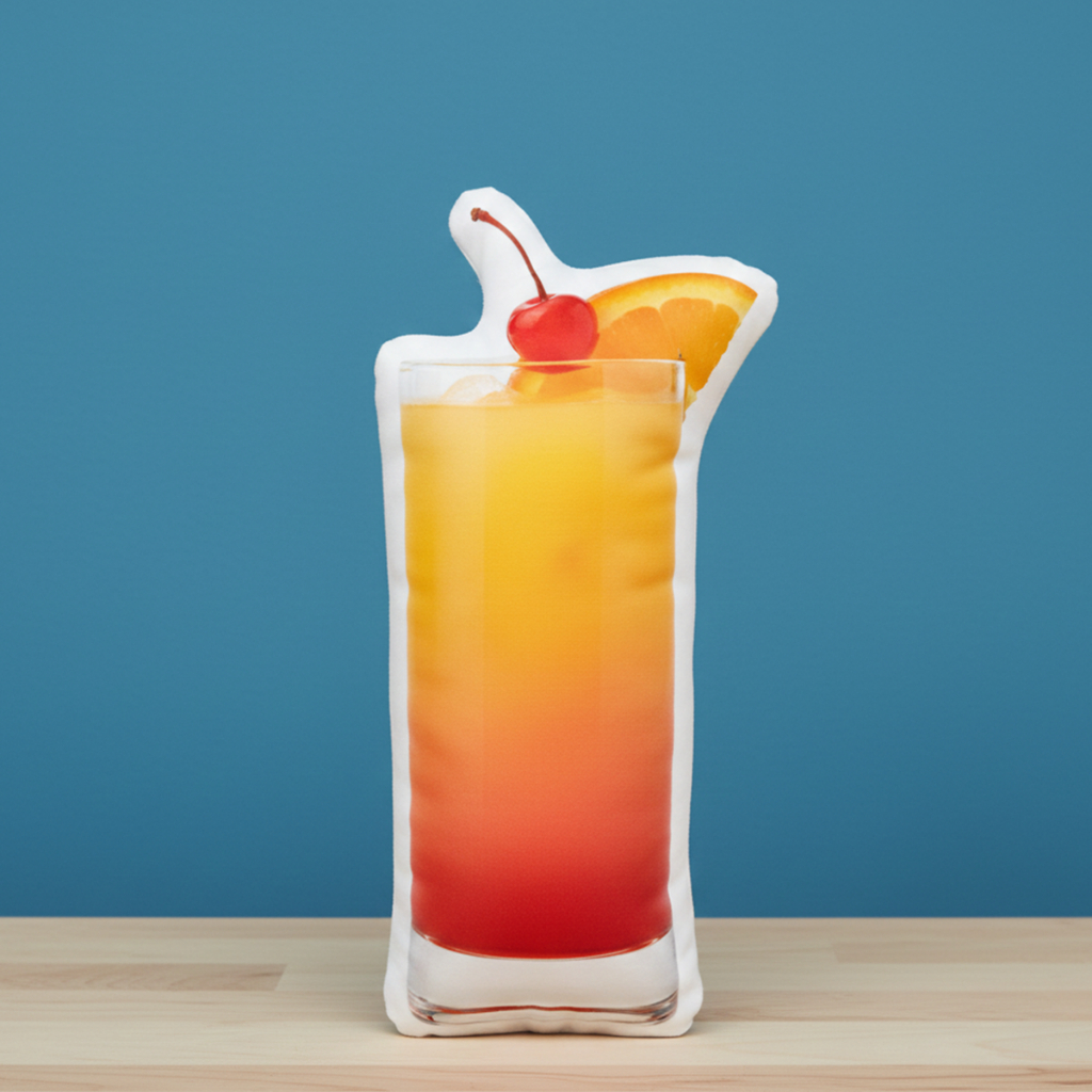 หมอนสกรีนรูป ไดคัท หมอนงีบ 3D ตกแต่งโซฟา ของเล่นตุ๊กตา พิมพ์2ด้าน ของขวัญ DKWAT21 Tequila Sunrise