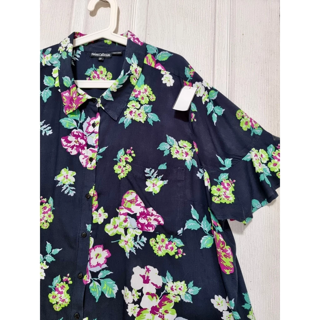 เสื้อแขนสั้นลายดอก ผ้า Modal อก 58 นิ้ว TolaniCollection thumbnail 4