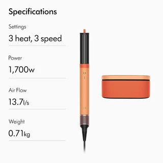 (New) Dyson Airwrap Co-anda2x™ multi-styler and dryer (Ceramic Apricot) อุปกรณ์จัดแต่งทรงผม ไดสัน สีเซรามิก แอปริคอต