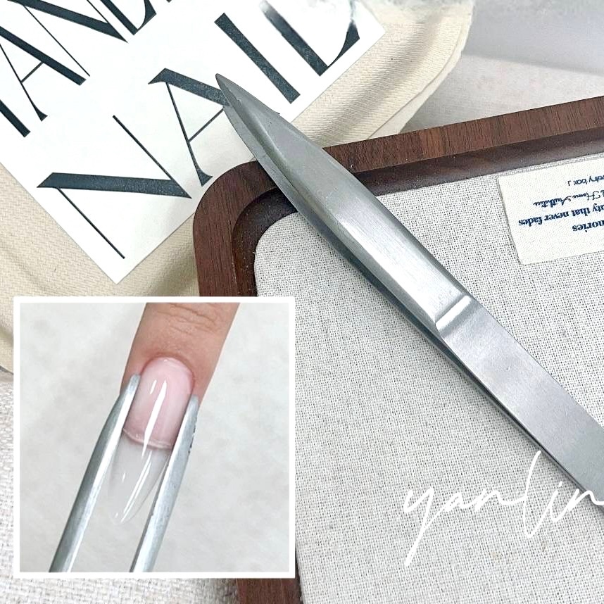 แหนบหนีบทรงเล็บ Nail Tweezer Shaping ใช้หนีบทรงเล็บต่อ หยิบอะไหล่ติดเล็บ สแตนเลส พร้อมส่ง
