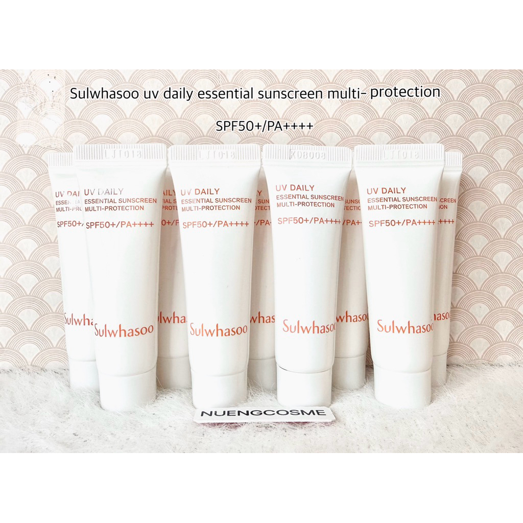 🟠(ครีมกันเเดด)(ขนาด 10ml) uv daily essential sunscreen multi-protection SPF50+/PA++++