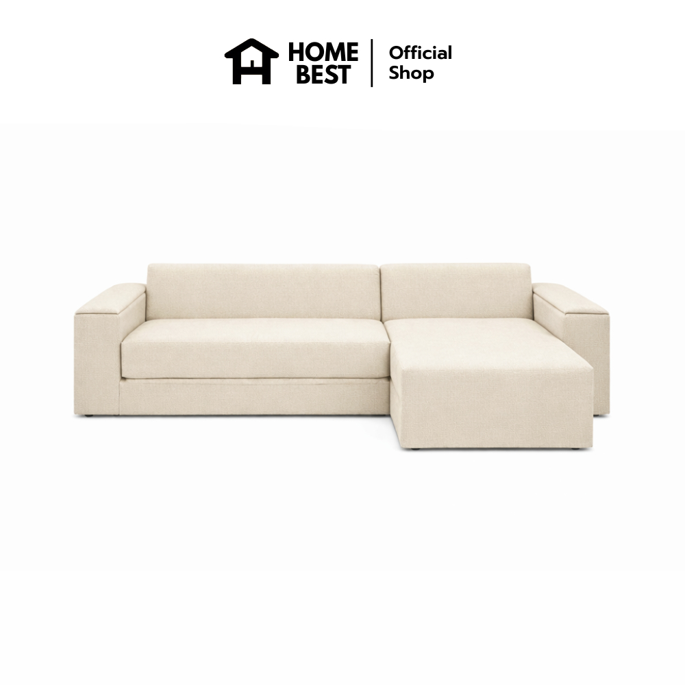 Home best โซฟาปรับนอน L-shape โซฟาดึงออกได้ 3 ที่นั่ง มีให้เลือกหลายสี แข็งแรง ทนทาน