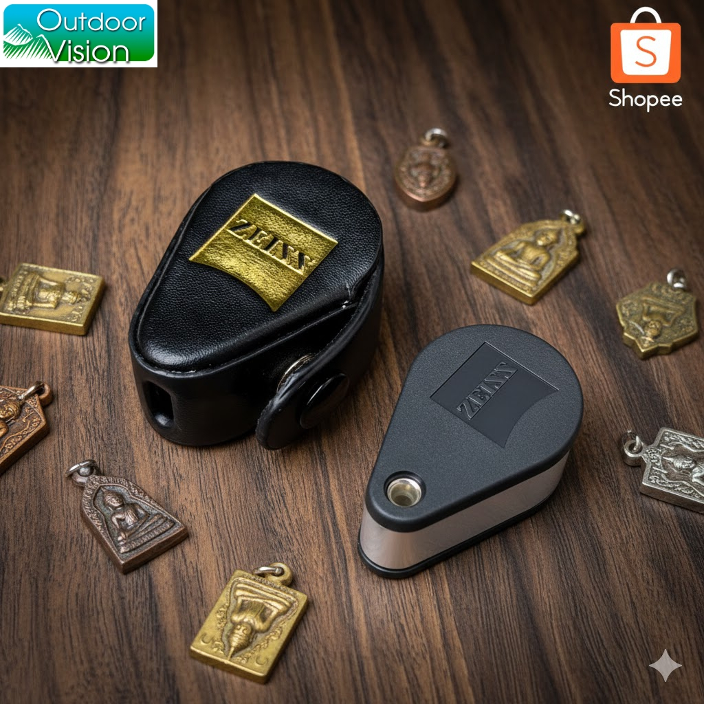 Zeiss กล้องส่องพระ & ส่องเพชร รุ่น D40 10X13mm. Triplet Lens พร้อมซองหนังพรีเมียมโลโก้ทอง