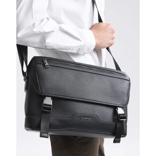 DAPPER กระเป๋าเอกสาร Double Buckle Messenger Bag สีดำ (BM4/BK/1312SF)