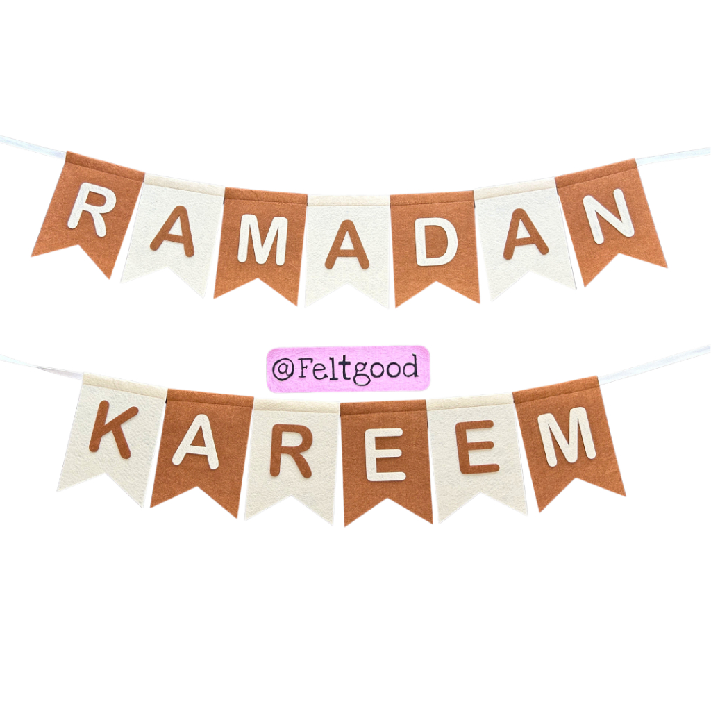 **ส่งด่วนได้** ป้ายแต่งบ้านเทศกาลรอมฏอน RAMADAN MUBARAK ทำจากผ้าสักหลาด งานแฮนด์เมด เก็บไว้ใช้ซ้ำได้ - รูปที่ 4