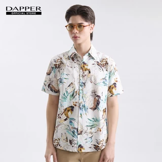 DAPPER เสื้อเชิ้ตแขนสั้น Urban Tropics Print Shirt สีครีม (BCS/CR/591TP)