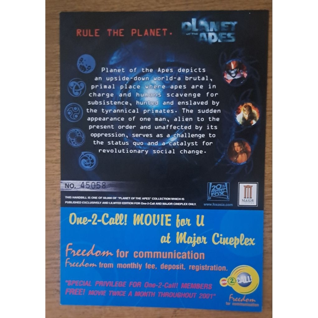 Handbill Planet of the Apes