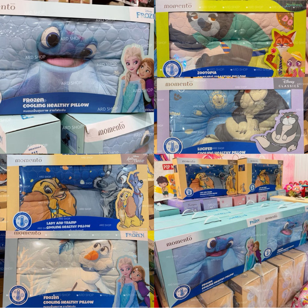 พร้อมส่ง ส่งไว โมเมนโต หมอนสุขภาพ Healthy Pillow ลาย Lucifer/ Lady and Tramp/ Zootopia 17x27นิ้ว ของขวัญปีใหม่ แท้