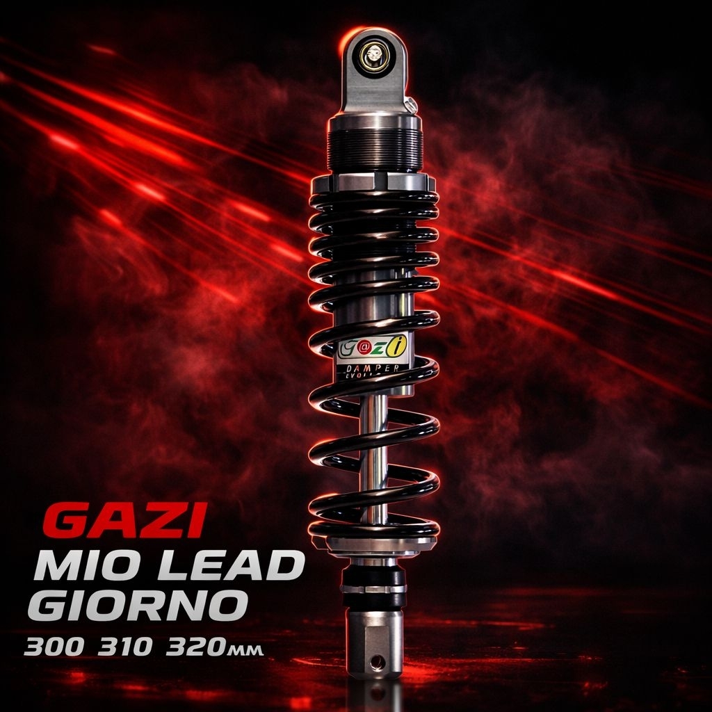 โช๊คหลัง Gazi Mio Superme RX Mio /Fino / Lead ยาว300/310/320ของแท้(1 ต้น ) มีสปริงหลายสีให้เลือก
