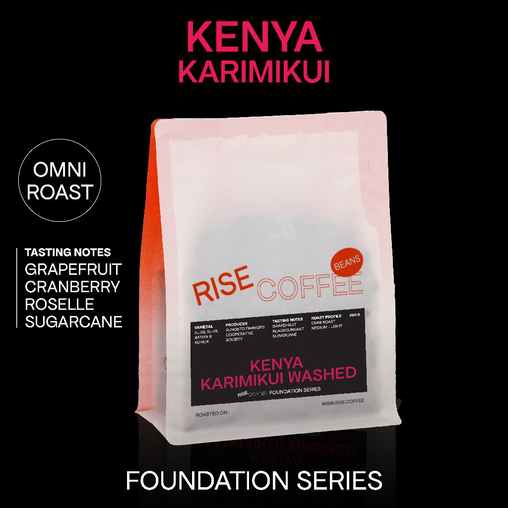 RISE COFFEE เมล็ดกาแฟ KENYA KARIMIKUI WASHED คั่วกลางอ่อน Omni Roast