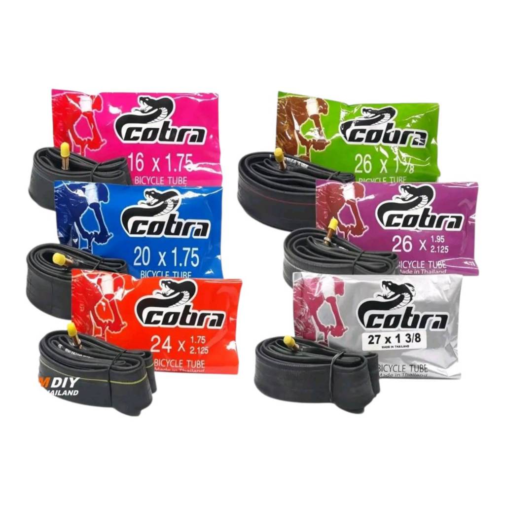 COBRA ยางในจักรยาน 16x1.75 , 20x1.75 , 24x1.75 , 26x1.95 , 26x1 3/8 , 27x1 3/8