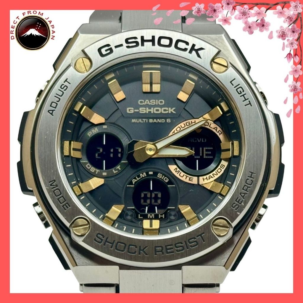 CASIO G-SHOCK GST-W110D-1A9JF G-STEEL Solar Radio Silver ของแท้ 💯 พร้อมส่ง นำเข้าจากญี่ปุ่น