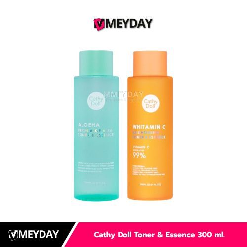Cathy doll Aloeha Fresh Aloe Vera Toner & Essence 300 ml. เคที่ดอลล์ อโลฮ่า เฟรช อโลเวร่า โทนเนอร์ เอสเซนต์