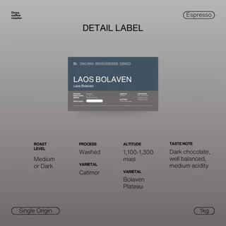 (1kg) เมล็ด Laos Bolaven [Single Origin] Espresso (เลือกระดับการคั่วได้) (ขายดี!)
